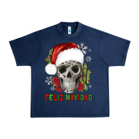 Navy feliz navidad skull cactus Urban Heavy Tee - JahusDesignShop