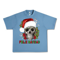 Pebble Blue feliz navidad skull cactus Urban Heavy Tee - JahusDesignShop