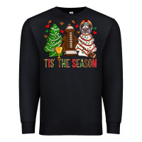 Black tis' the season american football christmas cakes bbs Premium Sweatshirt - BundleAndBundleShop