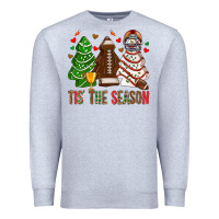 Heather Grey tis' the season american football christmas cakes bbs Premium Sweatshirt - BundleAndBundleShop