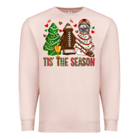 Pale Pink tis' the season american football christmas cakes bbs Premium Sweatshirt - BundleAndBundleShop