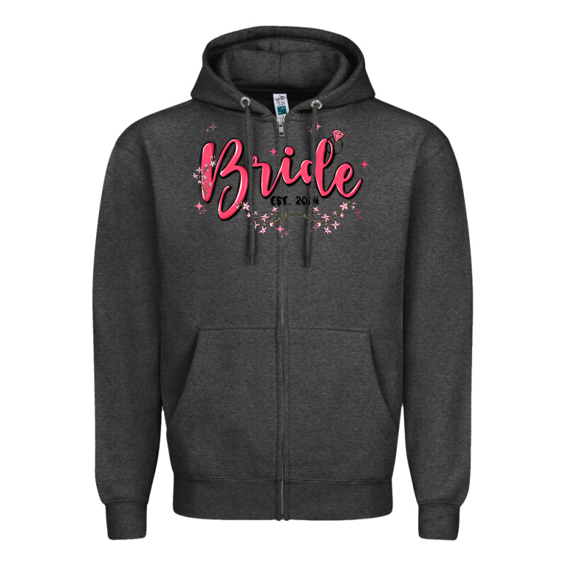 Bride Zipper Hoodie by MaliasSmallBusiness | Teevron