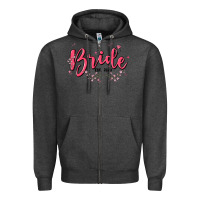 Charcoal Heather bride Zipper Hoodie - MaliasSmallBusiness