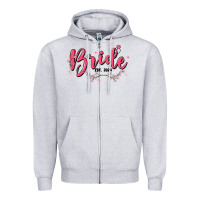 Heather Grey bride Zipper Hoodie - MaliasSmallBusiness