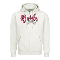 Oatmeal Heather bride Zipper Hoodie - MaliasSmallBusiness