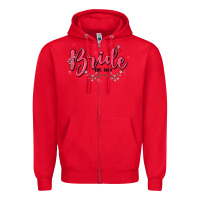 Red bride Zipper Hoodie - MaliasSmallBusiness