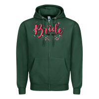 Sports Green bride Zipper Hoodie - MaliasSmallBusiness