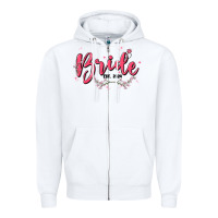White bride Zipper Hoodie - MaliasSmallBusiness