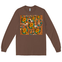 Chestnut sunflower turquoise leopard cowhide horseshoe Long Sleeve Tee - Artiststas