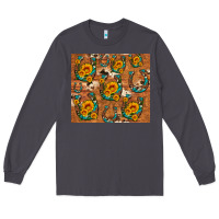 Smoke sunflower turquoise leopard cowhide horseshoe Long Sleeve Tee - Artiststas