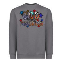 Storm god bless america Heavyweight Sweatshirt - CowhideDigitalArt