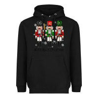 Black Nuts About Christmas Heavyweight Hoodie - MaliasSmallBusiness