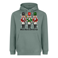Sage Nuts About Christmas Heavyweight Hoodie - MaliasSmallBusiness