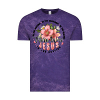 Cloud Purple there was jesus Vintage Tee - JahusDesignShop