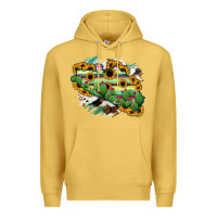 Antique Gold Guerrero Map Premium Hoodie - RanaPortraitStore