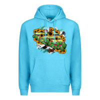 Ocean Blue Guerrero Map Premium Hoodie - RanaPortraitStore