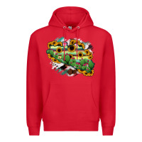 Red Guerrero Map Premium Hoodie - RanaPortraitStore