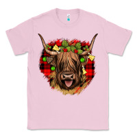 Bubblegum Pink highland cow  christmas Classic Tee - JahusDesignShop