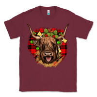 Burgundy highland cow  christmas Classic Tee - JahusDesignShop