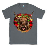 Charcoal Heather highland cow  christmas Classic Tee - JahusDesignShop