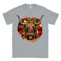 Heather Grey highland cow  christmas Classic Tee - JahusDesignShop