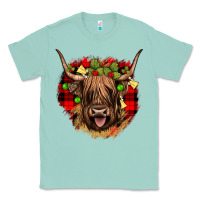 Seafoam highland cow  christmas Classic Tee - JahusDesignShop
