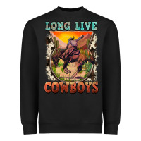 Black long live cowboys Heavyweight Sweatshirt - FaDigitalArtStudio