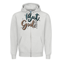 Dove Grey but god Zipper Hoodie - MaliasSmallBusiness