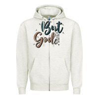 Oatmeal Heather but god Zipper Hoodie - MaliasSmallBusiness