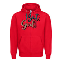 Red but god Zipper Hoodie - MaliasSmallBusiness