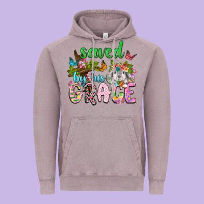 Saved By His Grace Vintage Hoodie Designed By Neo Western