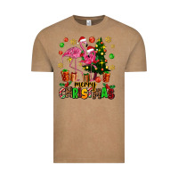 Vintage Coffee flamingo merry christmas Vintage Tee - AdoDesignShop