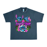 Midnight Navy preview flower stitch 2nd grade Urban Heavy Tee - AdoDesignShop