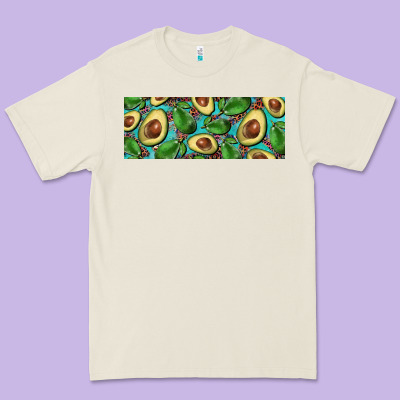 Avacado With Turquoise And Leopard Background 11 Oz Mug Premium Tee Designed By Barkaloodesign