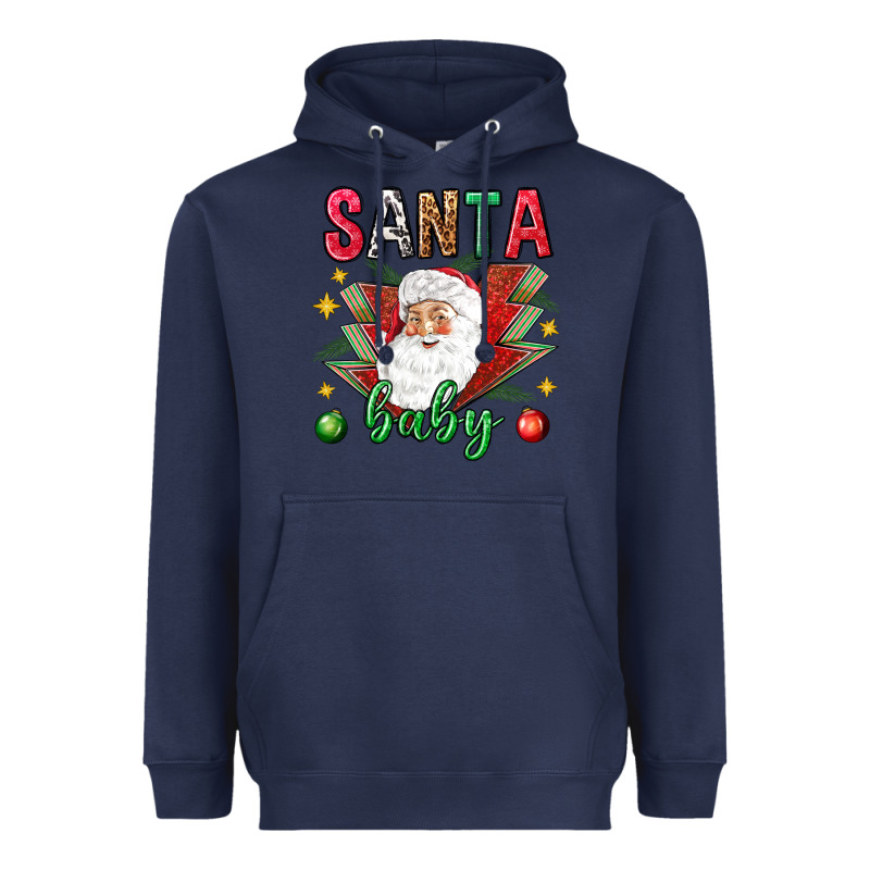 Santa Baby Christmas Heavyweight Hoodie by NancyCooperArtShop | Teevron