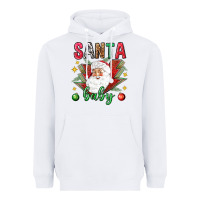 White Santa baby Christmas Heavyweight Hoodie - NancyCooperArtShop