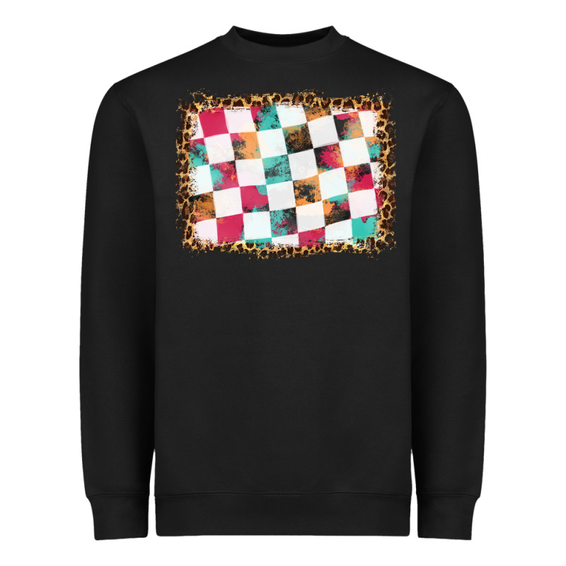 Race Background With Leopard Frame Heavyweight Sweatshirt by HRA Design Shop | Teevron