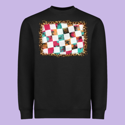 Race Background With Leopard Frame Heavyweight Sweatshirt Designed By Hra Design Shop