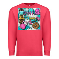 Cardinal gym hair don't care clasp and water bottle with glitter seamless patte Premium Sweatshirt - BundleAndBundleShop