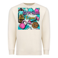 Sandshell gym hair don't care clasp and water bottle with glitter seamless patte Premium Sweatshirt - BundleAndBundleShop