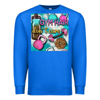 True Royal gym hair don't care clasp and water bottle with glitter seamless patte Premium Sweatshirt - BundleAndBundleShop
