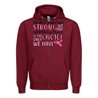 Burgundy breast cancer malia Zipper Hoodie - MaliasSmallBusiness