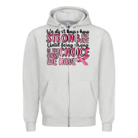 Dove Grey breast cancer malia Zipper Hoodie - MaliasSmallBusiness