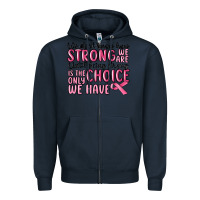 Navy breast cancer malia Zipper Hoodie - MaliasSmallBusiness