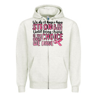 Oatmeal Heather breast cancer malia Zipper Hoodie - MaliasSmallBusiness