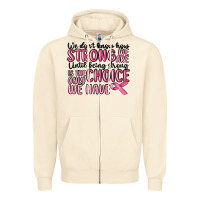 Sandshell breast cancer malia Zipper Hoodie - MaliasSmallBusiness