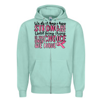 Seafoam breast cancer malia Zipper Hoodie - MaliasSmallBusiness