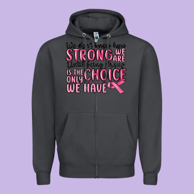 Breast Cancer Malia Zipper Hoodie Designed By Maliassmallbusiness