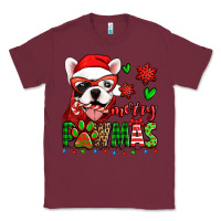 Burgundy merry pawmas christmas french bulldog Classic Tee - Jasminsmagicworld