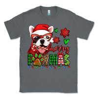 Charcoal Heather merry pawmas christmas french bulldog Classic Tee - Jasminsmagicworld